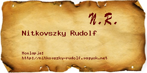 Nitkovszky Rudolf névjegykártya