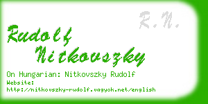 rudolf nitkovszky business card